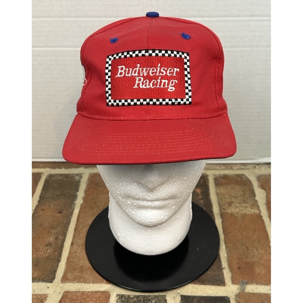 Vintage 90s‎ Nascar Budweiser Racing Bill Elliott #11 Red Mens Snapback Hat Cap